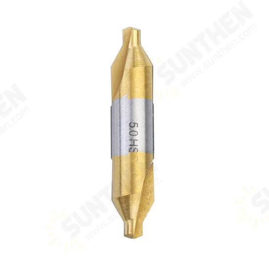 6pcs HSS Center Drill Bit 1/1.5/2/2.5/3/5mm 60 Degree Titanium Coated Countersink Drill Bit 6pcs HSS Center Drill Bit 1/1.5/2/2.5/3/5mm 60 Degree Titanium Coated Countersink Drill Bit
