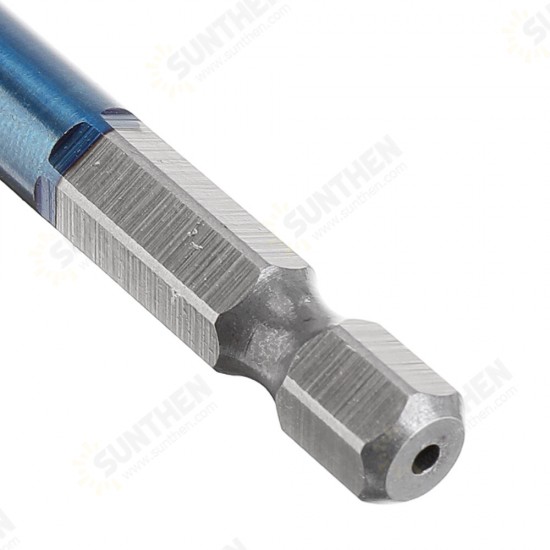 6pcs M3-M10 Combination Drill Tap Bit Set HSS Blue Nano Deburr Countersink Bits with Automatic Center Pin Punch 6pcs M3-M10 Combination Drill Tap Bit Set HSS Blue Nano Deburr Countersink Bits with Automatic Center Pin Punch