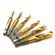 6pcs M3-M10 Hexagon Shank Drill Tap Bit Titanium Plated HSS 6542 Deburr Countersink Bits Screw Thread Metric Tap 6pcs M3-M10 Hexagon Shank Drill Tap Bit Titanium Plated HSS 6542 Deburr Countersink Bits Screw Thread Metric Tap