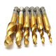 6pcs M3-M10 Hexagon Shank Drill Tap Bit Titanium Plated HSS 6542 Deburr Countersink Bits Screw Thread Metric Tap 6pcs M3-M10 Hexagon Shank Drill Tap Bit Titanium Plated HSS 6542 Deburr Countersink Bits Screw Thread Metric Tap