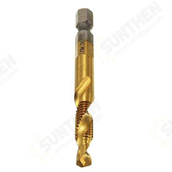 6pcs M3-M10 Hexagon Shank Drill Tap Bit Titanium Plated HSS 6542 Deburr Countersink Bits Screw Thread Metric Tap 6pcs M3-M10 Hexagon Shank Drill Tap Bit Titanium Plated HSS 6542 Deburr Countersink Bits Screw Thread Metric Tap