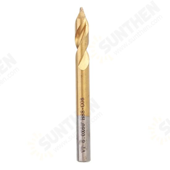 7Pcs 3-12mm Spot Drill 60 Degree Titanium Coated M42 Cobalt Chamfer Drill Location Center Bit 7Pcs 3-12mm Spot Drill 60 Degree Titanium Coated M42 Cobalt Chamfer Drill Location Center Bit