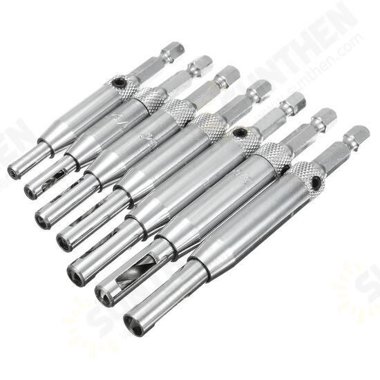 7pcs HSS Self Centering Hinge Drill Bit Door Window Cabinet Woodworking Hole Puncher 7pcs HSS Self Centering Hinge Drill Bit Door Window Cabinet Woodworking Hole Puncher