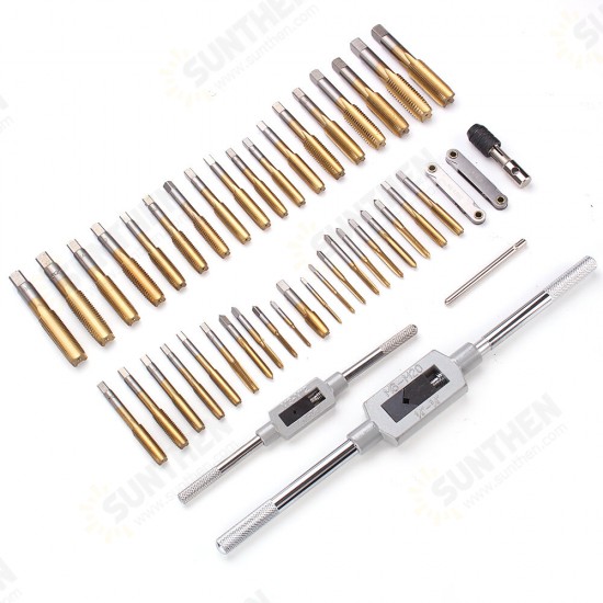 86Pcs Hard Alloy Plating Titanium SAE Tap And Die Set Combination Metric Tools Kit 86Pcs Hard Alloy Plating Titanium SAE Tap And Die Set Combination Metric Tools Kit