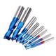 8PCS HRC55 Blue Nano Tungsten Carbide 2 Flute End Mill Set R1-R6 CNC Router Bits for Metal Wood Stainless Steel Aluminum Copper Plastic Acrylic 8PCS HRC55 Blue Nano Tungsten Carbide 2 Flute End Mill Set R1-R6 CNC Router Bits for Metal Wood Stainless Steel Aluminum Copper Plastic Acrylic