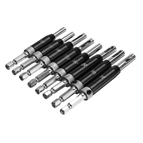 8pcs 16pcs Self Centering Door Hinges Drill Bit Hole Puncher Woodworking Reaming Tool Countersink Drill Bit