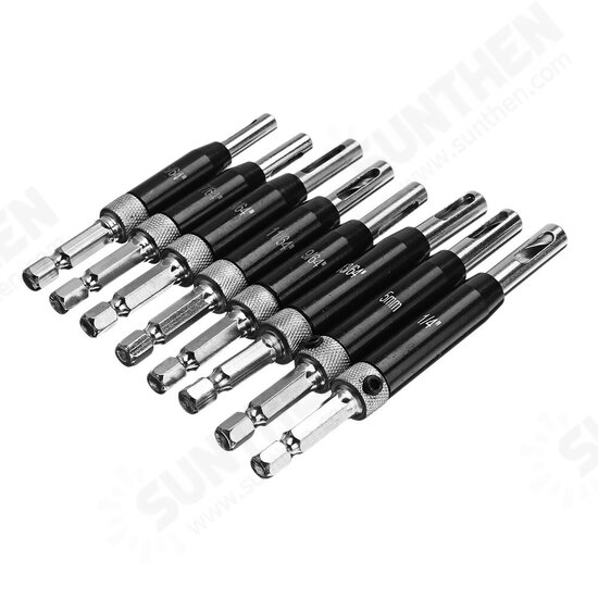 8pcs 16pcs Self Centering Door Hinges Drill Bit Hole Puncher Woodworking Reaming Tool Countersink Drill Bit