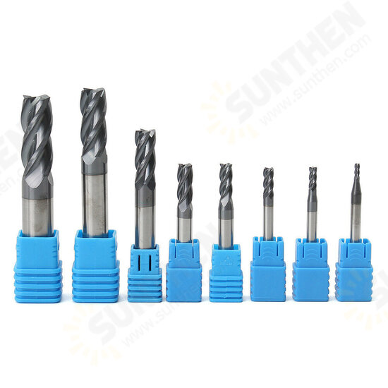 8pcs 2-12mm 4 Flutes Carbide End Mill Set Tungsten Steel Milling Cutter CNC Tool 8pcs 2-12mm 4 Flutes Carbide End Mill Set Tungsten Steel Milling Cutter CNC Tool