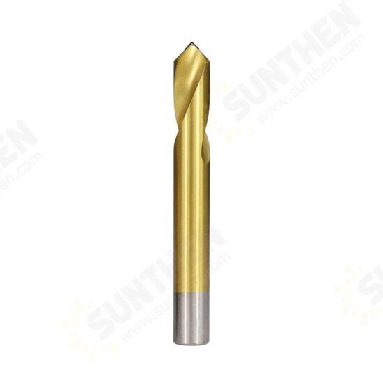 90 Degree Chamfer End Drill 4-12mm Titanium Coated High Speed Steel Spotting Location Center Bit Machine for Chamfering Tools Milling Cutter