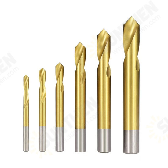 90 Degree Chamfer End Drill 4-12mm Titanium Coated High Speed Steel Spotting Location Center Bit Machine for Chamfering Tools Milling Cutter