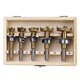 Adjustable 5PCS 15/20/25/30/35mm Forstner Drill Bit Set Titanium Coating Wood Auger Cutter Woodworking Positioning Hole Saw Cutter Hinge Hole Opener Adjustable 5PCS 15/20/25/30/35mm Forstner Drill Bit Set Titanium Coating Wood Auger Cutter Woodworking Positioning Hole Saw Cutter Hinge Hole Opener