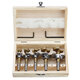 Adjustable 5PCS 15/20/25/30/35mm Forstner Drill Bit Set Titanium Coating Wood Auger Cutter Woodworking Positioning Hole Saw Cutter Hinge Hole Opener Adjustable 5PCS 15/20/25/30/35mm Forstner Drill Bit Set Titanium Coating Wood Auger Cutter Woodworking Positioning Hole Saw Cutter Hinge Hole Opener