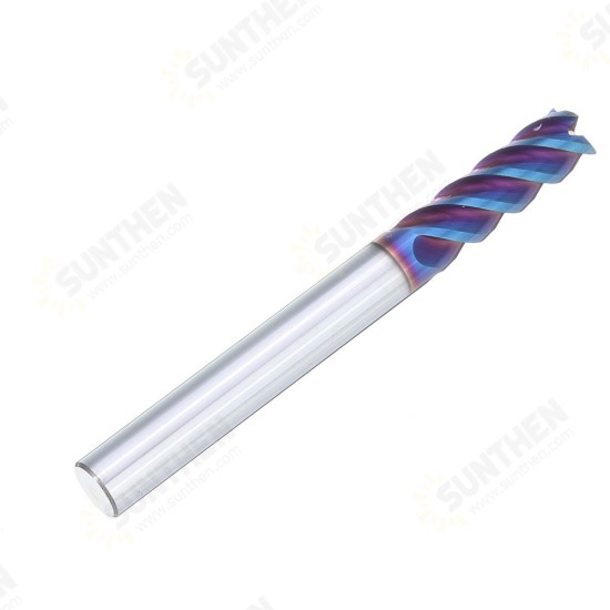 D4/5/6/8/10mm HRC60 4 Flutes Milling Cutter L75mm Blue NACO Coated Tungsten Carbide Milling Cutter CNC Tool D4/5/6/8/10mm HRC60 4 Flutes Milling Cutter L75mm Blue NACO Coated Tungsten Carbide Milling Cutter CNC Tool