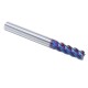 D4/5/6/8/10mm HRC60 4 Flutes Milling Cutter L75mm Blue NACO Coated Tungsten Carbide Milling Cutter CNC Tool