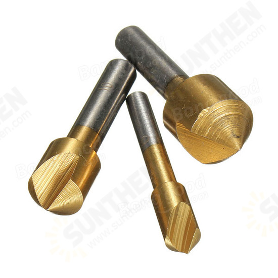 DB-C1 5pcs 6/10/13/16/19mm Titanium Countersinks Chamfering Cutter Drill Press DB-C1 5pcs 6/10/13/16/19mm Titanium Countersinks Chamfering Cutter Drill Press