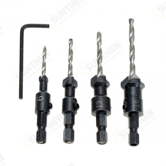 DB-C2 4pcs Carpentry Countersink Drill Bit Set Wood Working Tools DB-C2 4pcs Carpentry Countersink Drill Bit Set Wood Working Tools