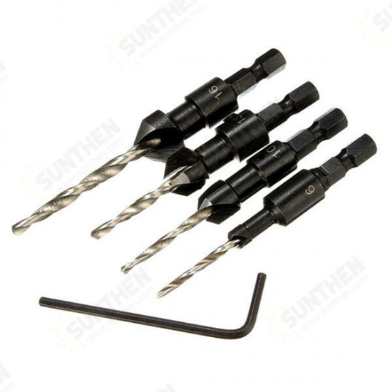 DB-C2 4pcs Carpentry Countersink Drill Bit Set Wood Working Tools DB-C2 4pcs Carpentry Countersink Drill Bit Set Wood Working Tools