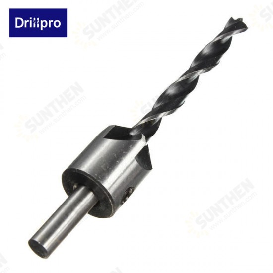 DB-C3 4pcs 5 Flute Countersink Drill Bits Reamer Woodworking Chamfer 3mm-6mm DB-C3 4pcs 5 Flute Countersink Drill Bits Reamer Woodworking Chamfer 3mm-6mm