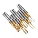 DB-M1 10Pcs 0.8-3mm Titanium Coated Engraving Milling Cutter Carbide Bits