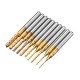 DB-M1 10Pcs 0.8-3mm Titanium Coated Engraving Milling Cutter Carbide Bits