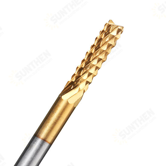 DB-M1 10Pcs 0.8-3mm Titanium Coated Engraving Milling Cutter Carbide Bits