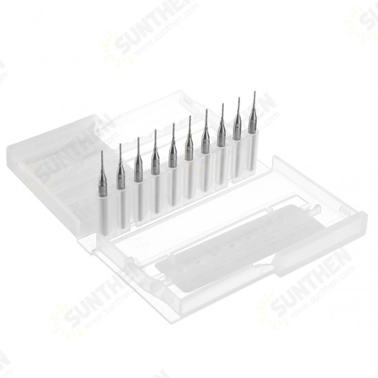 DB-M4 10pcs 0.8mm Tungsten Steel Milling Cutter Bits 3.175mm Shank End Mills DB-M4 10pcs 0.8mm Tungsten Steel Milling Cutter Bits 3.175mm Shank End Mills