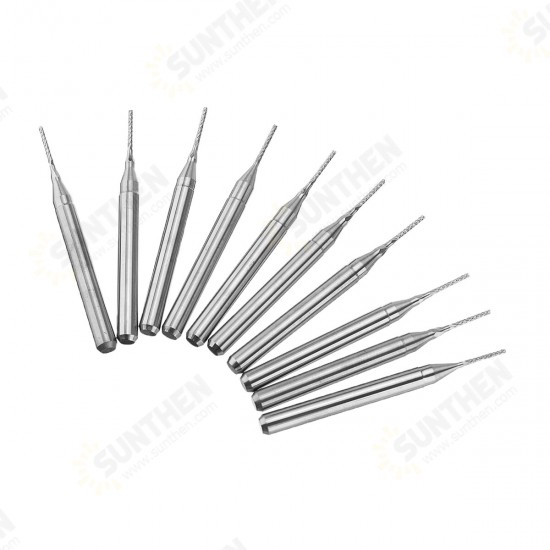 DB-M4 10pcs 0.8mm Tungsten Steel Milling Cutter Bits 3.175mm Shank End Mills DB-M4 10pcs 0.8mm Tungsten Steel Milling Cutter Bits 3.175mm Shank End Mills