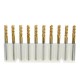 DB-M6 10pcs 3.175mm Titanium Coated Carbide End Mill Engraving Bits For CNC Rotary Burrs