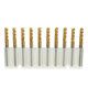 DB-M6 10pcs 3.175mm Titanium Coated Carbide End Mill Engraving Bits For CNC Rotary Burrs