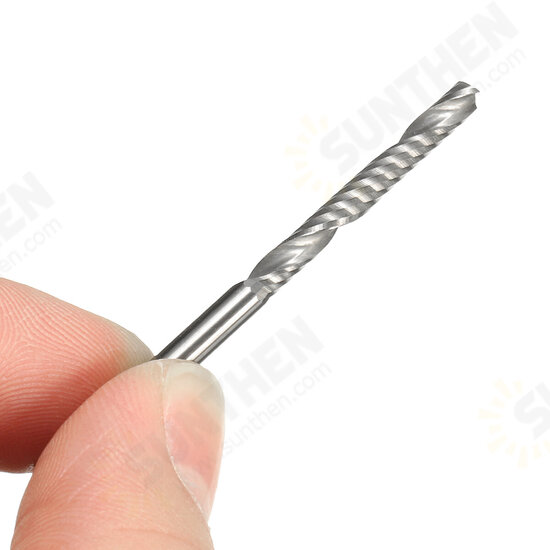 DB-M7 10pcs 1/8 Inch Shank End Mill Cutter 1 Flute Carbide Spiral Milling Cutter