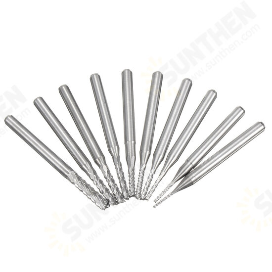 DB-M8 10pcs 0.8-3mm Carbide PCB Drill Bits Engraving Milling Cutter for CNC Rotary Burrs