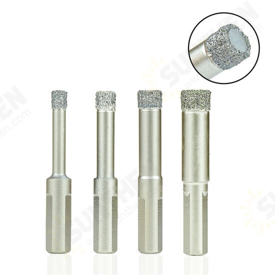 Diamond Coated Drill Bit 6/8/10/12mm Dry Drilling for Glass Marble Granite Ceramics Hole Cutter Diamond Core Bit