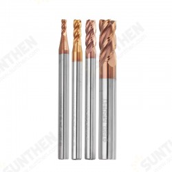 HRC58 Round Nose 4 Flutes End Mill Cutter 2R0.2-6R0.5 AlTiN Coating CNC End Mill Cutter HRC58 Round Nose 4 Flutes End Mill Cutter 2R0.2-6R0.5 AlTiN Coating CNC End Mill Cutter