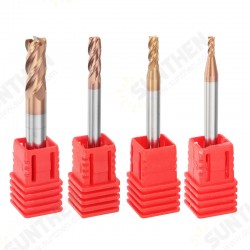 HRC58 Round Nose 4 Flutes End Mill Cutter 2R0.2-6R0.5 AlTiN Coating CNC End Mill Cutter HRC58 Round Nose 4 Flutes End Mill Cutter 2R0.2-6R0.5 AlTiN Coating CNC End Mill Cutter