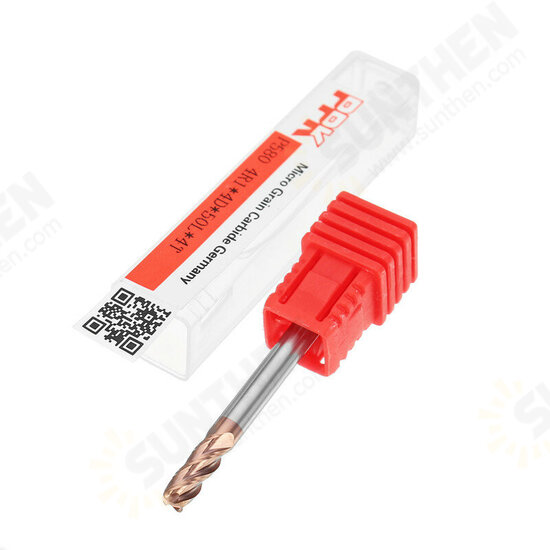 HRC58 Round Nose 4 Flutes End Mill Cutter 2R0.2-6R0.5 AlTiN Coating CNC End Mill Cutter HRC58 Round Nose 4 Flutes End Mill Cutter 2R0.2-6R0.5 AlTiN Coating CNC End Mill Cutter