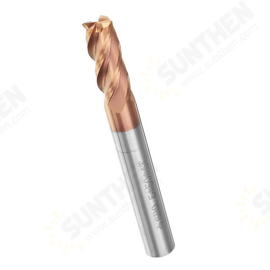 HRC58 Round Nose 4 Flutes End Mill Cutter 2R0.2-6R0.5 AlTiN Coating CNC End Mill Cutter