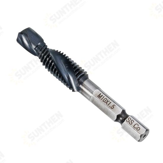 HRC89 M3-M10 Combination Drill Tap Bit Set TiAlN Coated Deburr Countersink Drill Bits