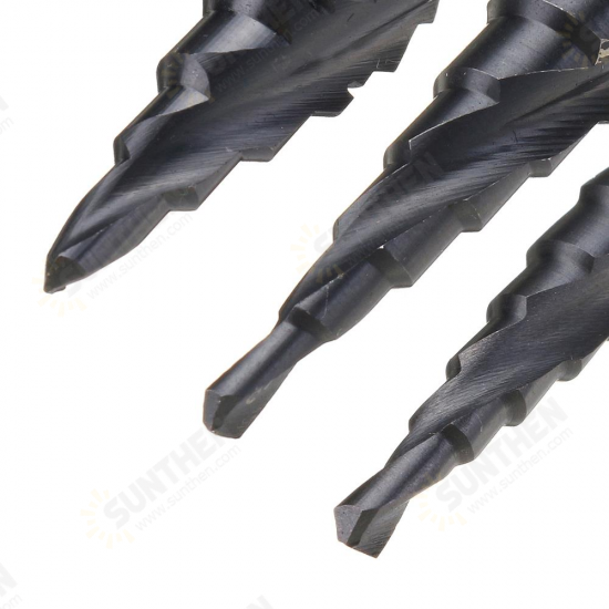 HRC89 M35 Cobalt Step Drill Bit 3-12/4-12/4-20mm TiAlN Coated Step Drill 1/4 Inch Hex Shank