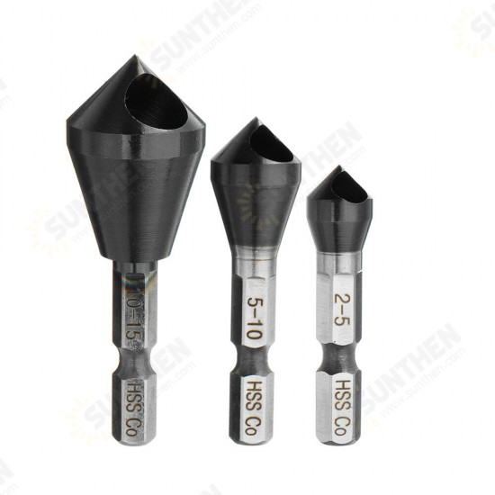 HRC89 TiAlN Countersink Drill Bit M35 Cobalt Deburring Chamfer Drill Bit 2-5/5-10/10-15mm