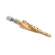 HSS 4-12mm Spiral Grooved Step Drill Bit Titanium Coated Step Cone Drill Bit