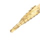 HSS 4-12mm Spiral Grooved Step Drill Bit Titanium Coated Step Cone Drill Bit