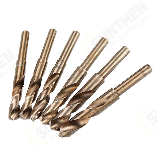 HSS-Co Cobalt Reduced Shank Drill Bit M35 13.5-30mm HSS Drill Bit 1/2 Inch Shank for Wood Metal Stainless Steel Drilling