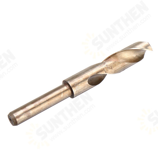 HSS-Co Cobalt Reduced Shank Drill Bit M35 13.5-30mm HSS Drill Bit 1/2 Inch Shank for Wood Metal Stainless Steel Drilling