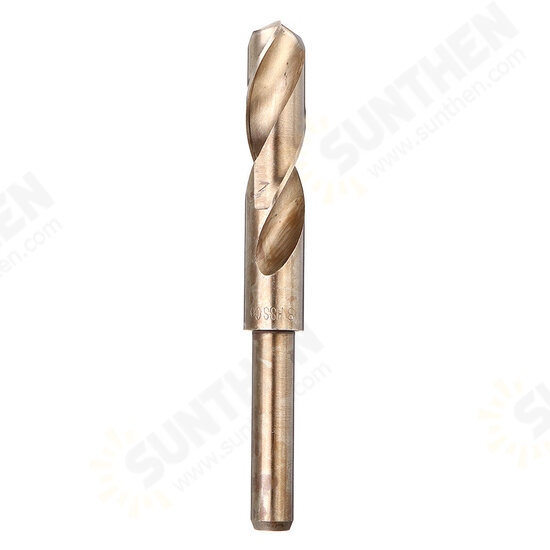 HSS-Co Cobalt Reduced Shank Drill Bit M35 13.5-30mm HSS Drill Bit 1/2 Inch Shank for Wood Metal Stainless Steel Drilling