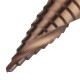 HSS-Co M35 Cobalt Step Drill Bit Triangle Shank 4-12/4-20/4-32mm Spiral Flute Step Drill HSS-Co M35 Cobalt Step Drill Bit Triangle Shank 4-12/4-20/4-32mm Spiral Flute Step Drill