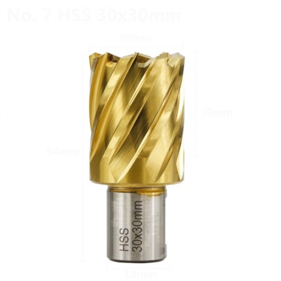 HSS Hollow Drill Bit 12-42mm Cutting Diameter Titanium Coated Core Drill Bit For Metal Cutting Weldon Shank Magnetic Drill Bit Annular Cutter