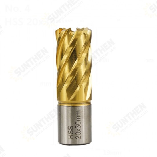 HSS Hollow Drill Bit 12-42mm Cutting Diameter Titanium Coated Core Drill Bit For Metal Cutting Weldon Shank Magnetic Drill Bit Annular Cutter