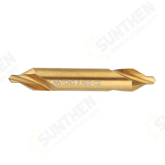 HSS Titanium Coated Center Drill Bit 1/1.5/2/2.5/3/5mm 60 Degree Countersink Drill Bit HSS Titanium Coated Center Drill Bit 1/1.5/2/2.5/3/5mm 60 Degree Countersink Drill Bit