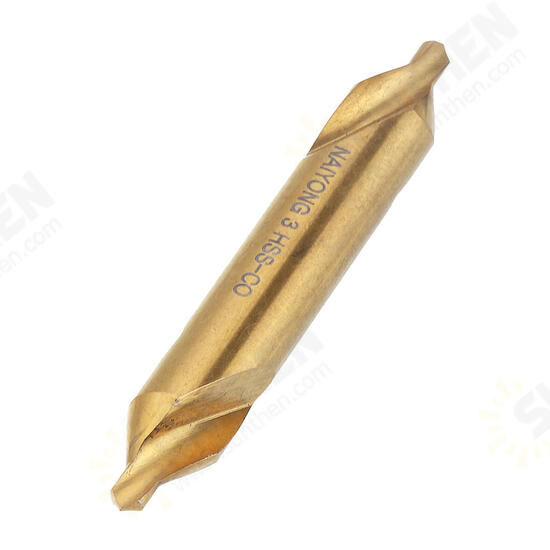 HSS Titanium Coated Center Drill Bit 1/1.5/2/2.5/3/5mm 60 Degree Countersink Drill Bit HSS Titanium Coated Center Drill Bit 1/1.5/2/2.5/3/5mm 60 Degree Countersink Drill Bit