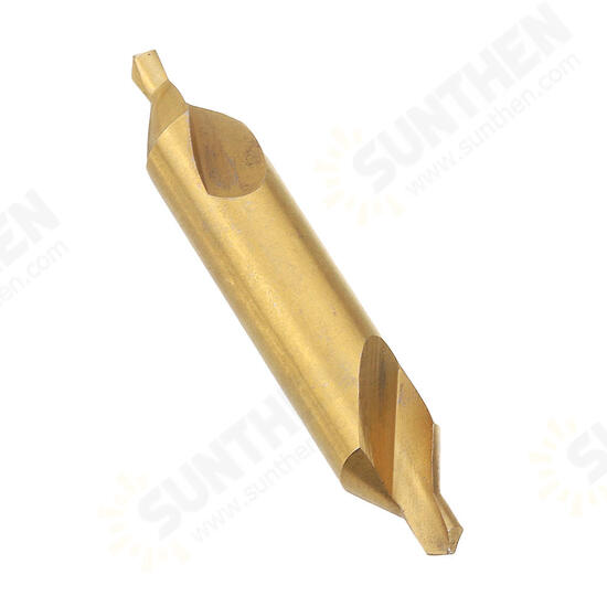 HSS Titanium Coated Center Drill Bit 1/1.5/2/2.5/3/5mm 60 Degree Countersink Drill Bit HSS Titanium Coated Center Drill Bit 1/1.5/2/2.5/3/5mm 60 Degree Countersink Drill Bit